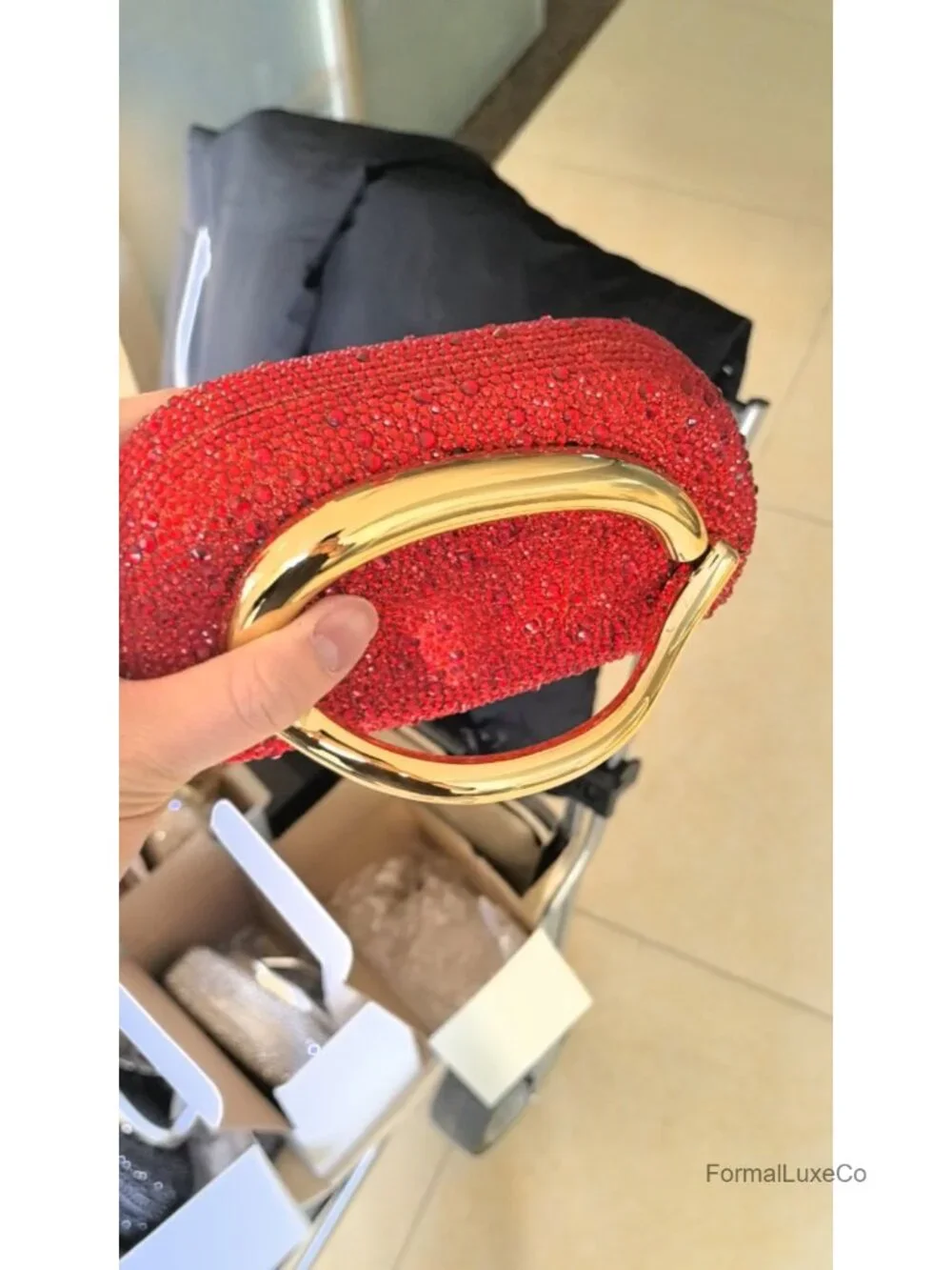Mini Rhinestone Clutch Purse Evening Bag Bridal Crystal Handbag
